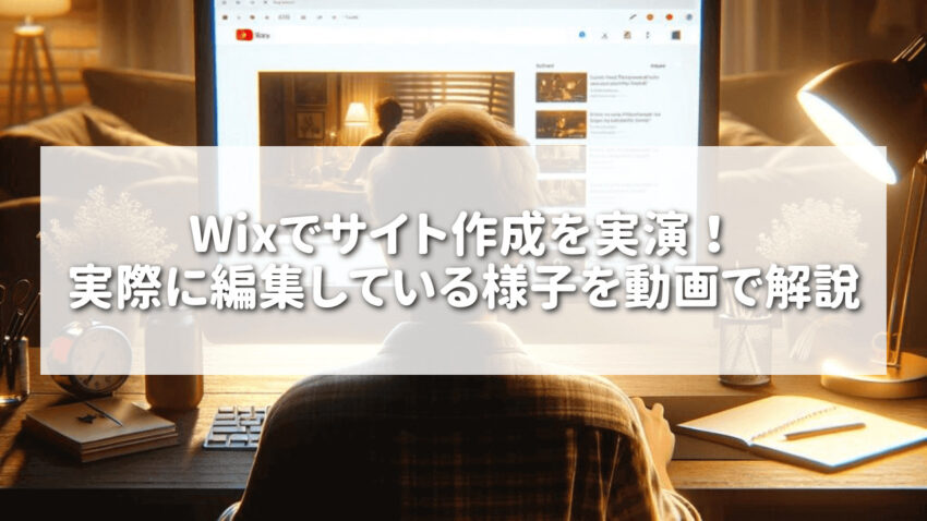 Wixでサイト作成を実演！【実際に編集している様子を動画で解説】